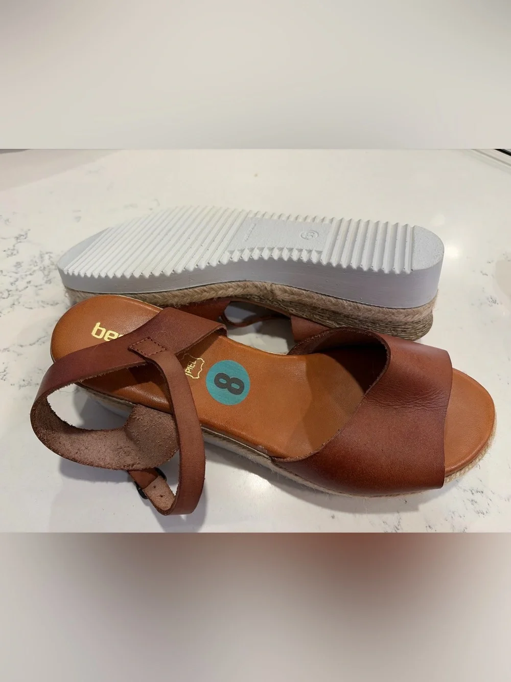 Brown Leather Women’s Sandals - Size 8
